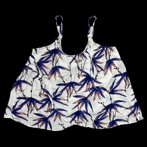 Free People Intimately White & Purple Spaghetti Strap Blouse S - Picture 1 of 9